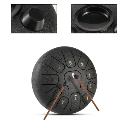 11-Note Steel Tongue Drum - 6 Inch Professional Sound Healing Instrument with Tuning Kit for Yoga, Meditation & Anxiety Relief