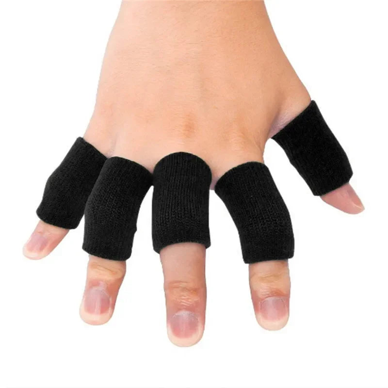 Athletic Finger Support Sleeves - 10 Pack Compression Guards for Basketball, Volleyball, Gym & Sports