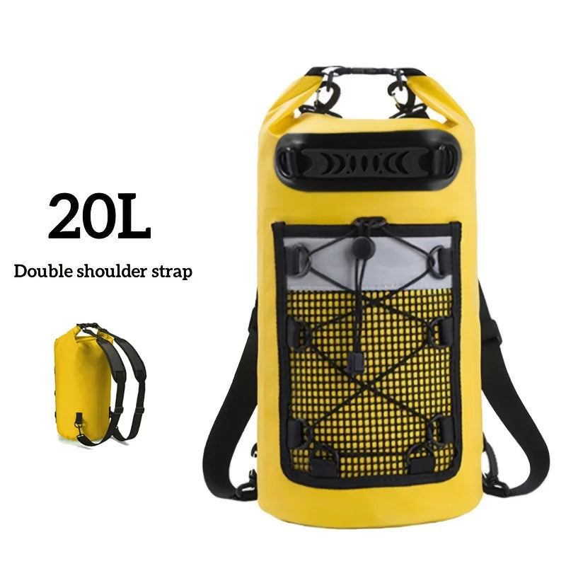 Waterproof Dry Bag Backpack 10L 20L - PVC Shoulder Pack for Kayaking, Surfing, Rafting, Trekking & Boating