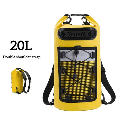 Waterproof Dry Bag Backpack 10L 20L - PVC Shoulder Pack for Kayaking, Surfing, Rafting, Trekking & Boating