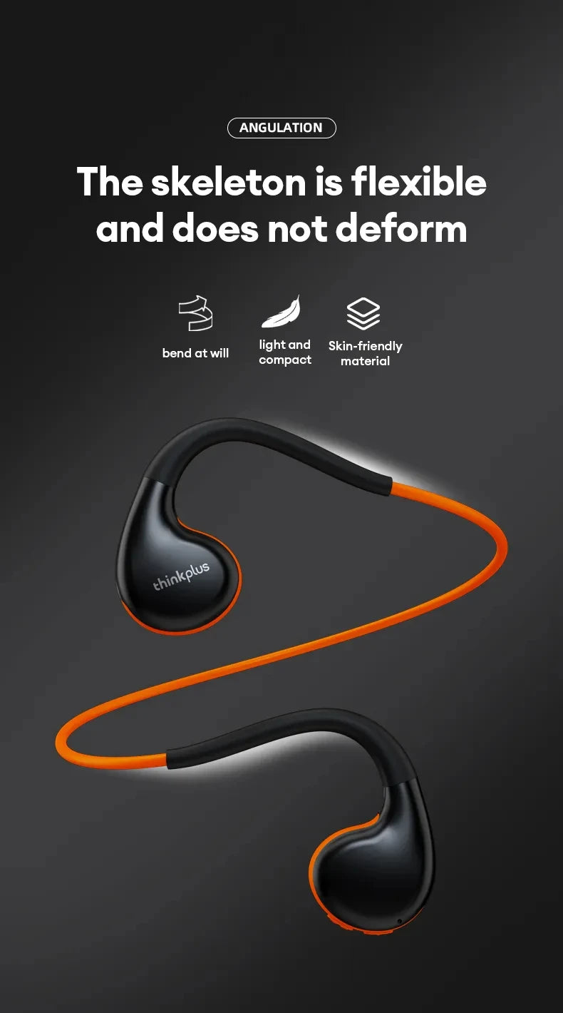 Air Conduction Wireless Headphones - Bluetooth 5.3 Sport Earphones with Ear Hook & Mic