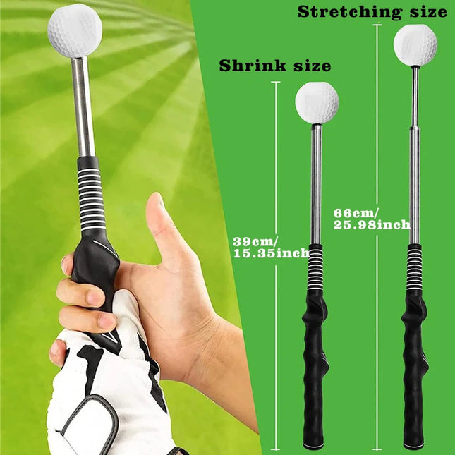 Golf Swing Trainer - Retractable Practice Stick for Beginners