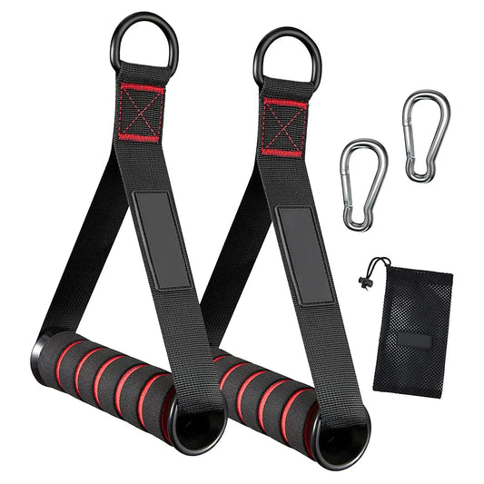 Exercise Handles for Cable Machines & Resistance Bands - 2 Pack