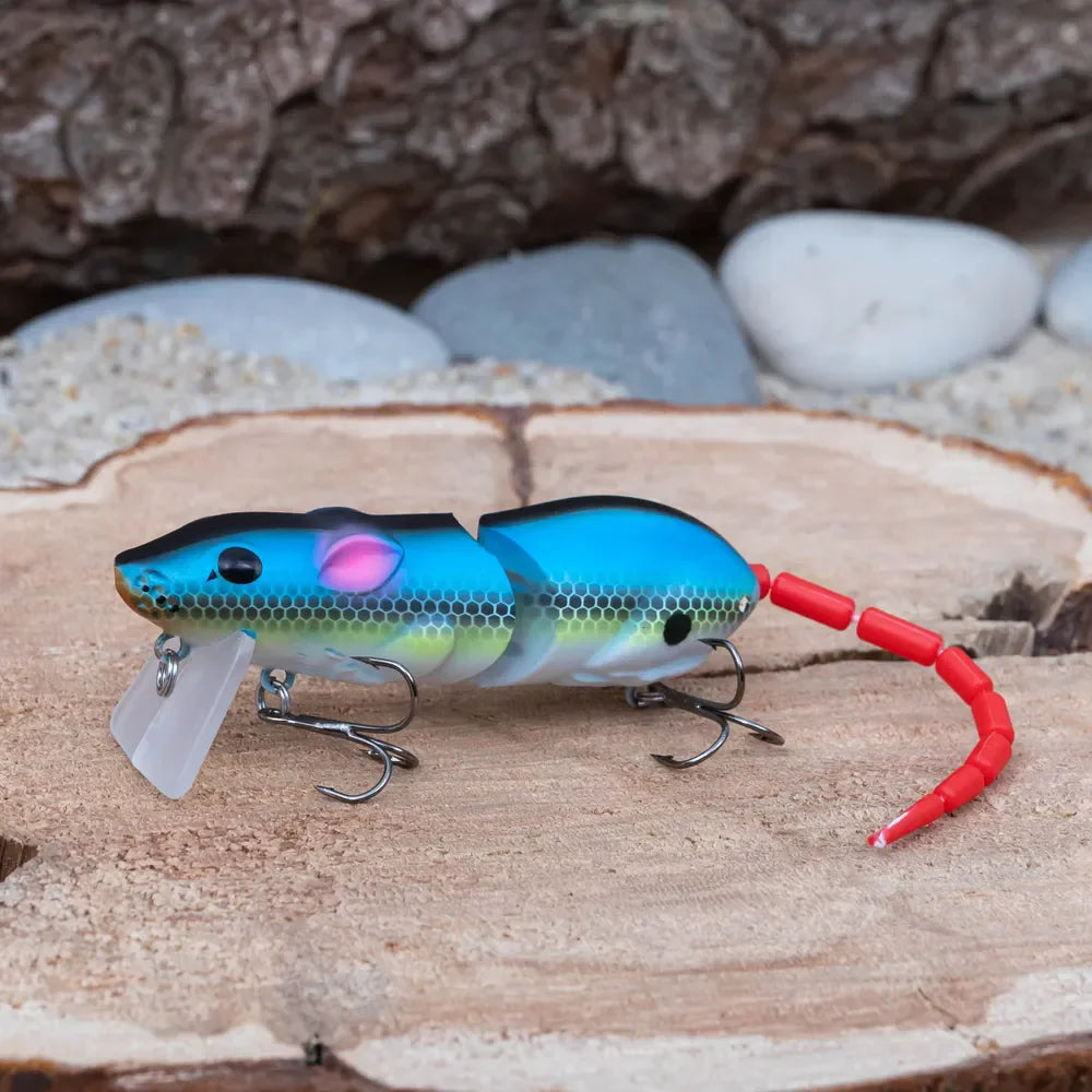 15.5CM Artificial Mouse Fishing Lure - Floating Swimbait for Pike, Bass & Rat - Plastic Minnow Tackle