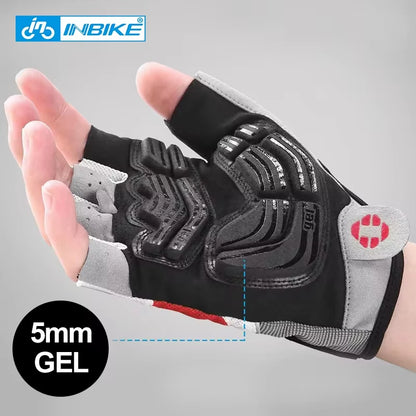 Half-Finger Gel Cycling Gloves - Shockproof Padded Sport Gloves for Men & Women