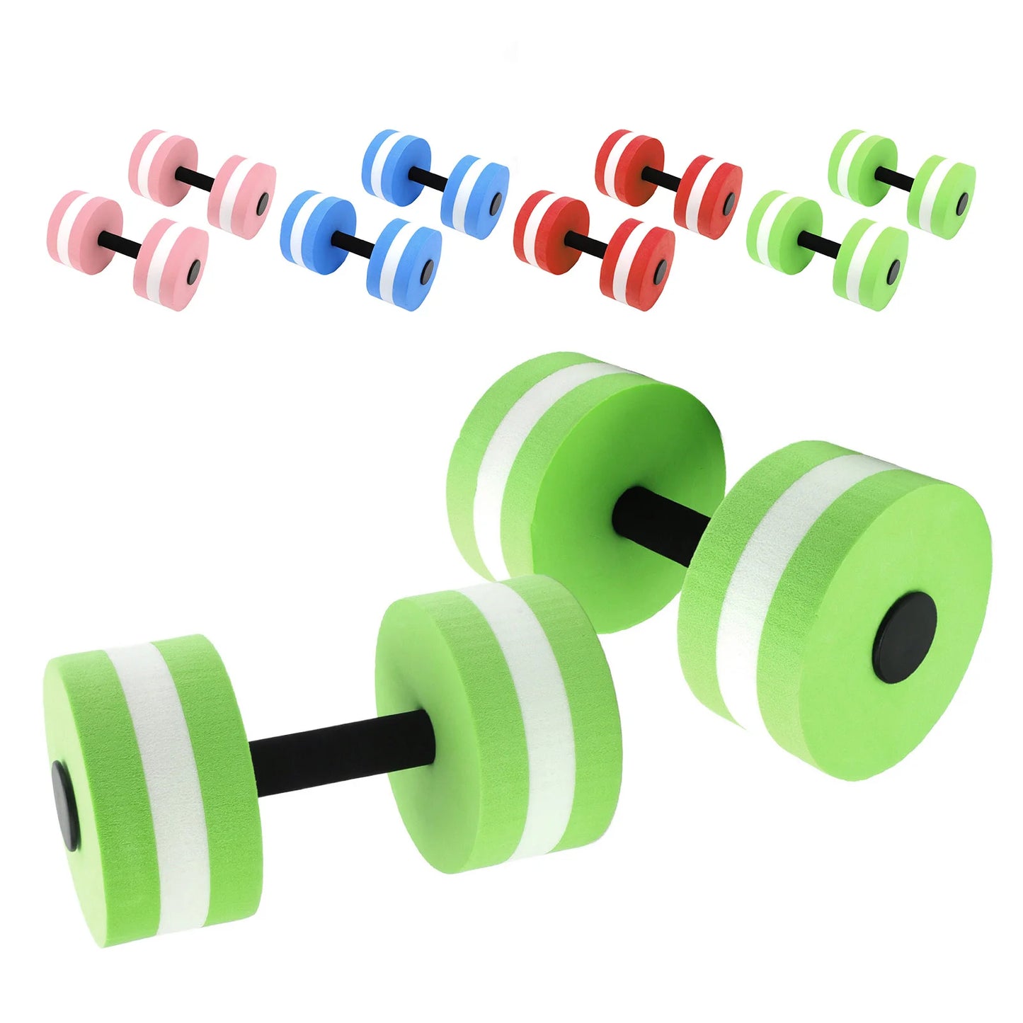 2pcs EVA Water Floating Dumbbells - 15cm x 27cm Foam Aquatic Fitness Weights for Pool Aerobics & Water Exercise