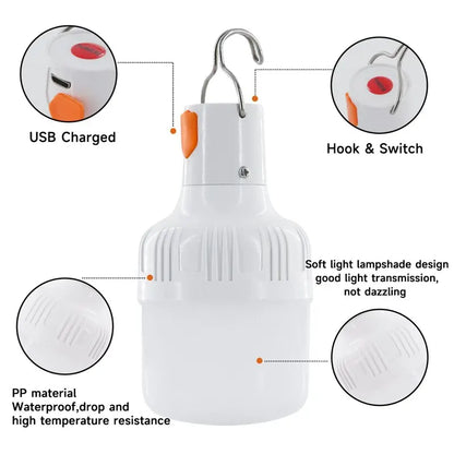 Outdoor USB Rechargeable LED Lamp Bulbs - High Brightness - Emergency Light - Portable Lantern - Night Lights