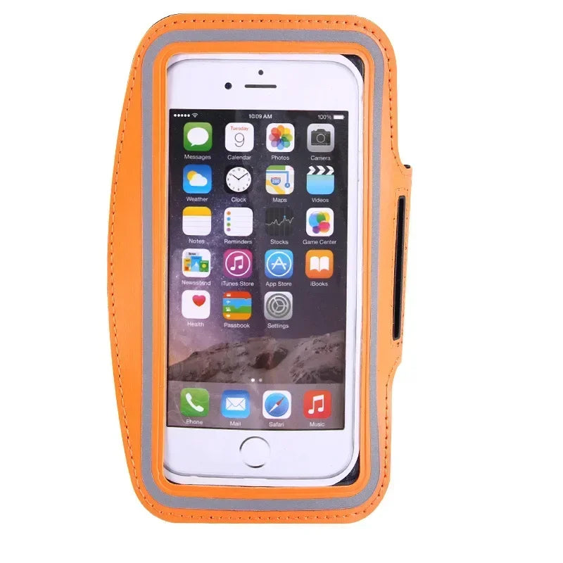 5.5 Inch Sports Phone Armband - Universal Smartphone Holder for Running and Gym (Compatible with Samsung and iPhone)