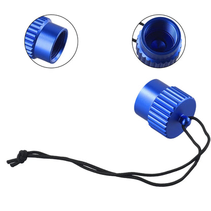 Aluminum DIN Tank Valve Dust Protection Cap - Scuba Diving Threaded Cover Plug with Multicolor Options (1 Piece)