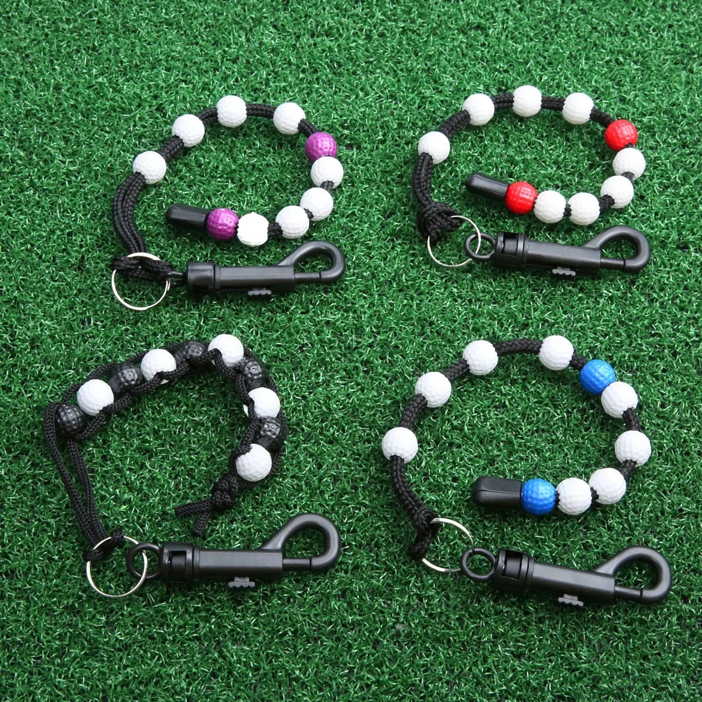 Golf Score Counter - Nylon Braid Stroke Tracker with Plastic Ball Beads for Putt Counting and Training