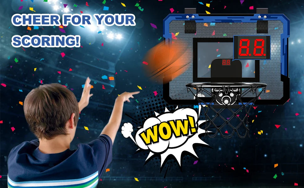 Wall-Mounted Ring Basketball Hoop – Indoor Training Mini Basketball Toy Set for Kids, Ideal for Home and Outdoor Play