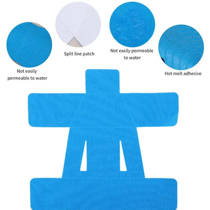 Precut Kinesiology Shoulder Tape - Waterproof & Breathable Elastic Sports Tape for Pain Relief & Muscle Support