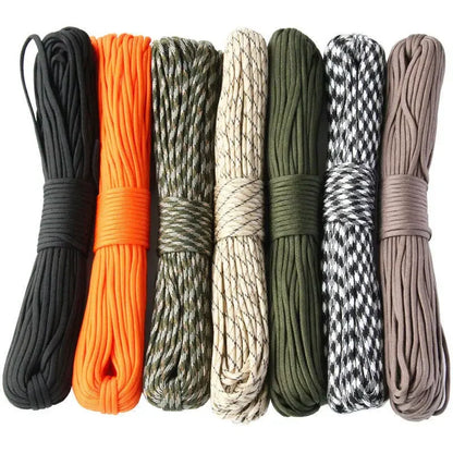 7 Cores 550 Paracord Cord - 5-15-30 M Dia.4mm For Outdoor Camping Survival Lanyard Parachute Rope Hiking Tent Accessories