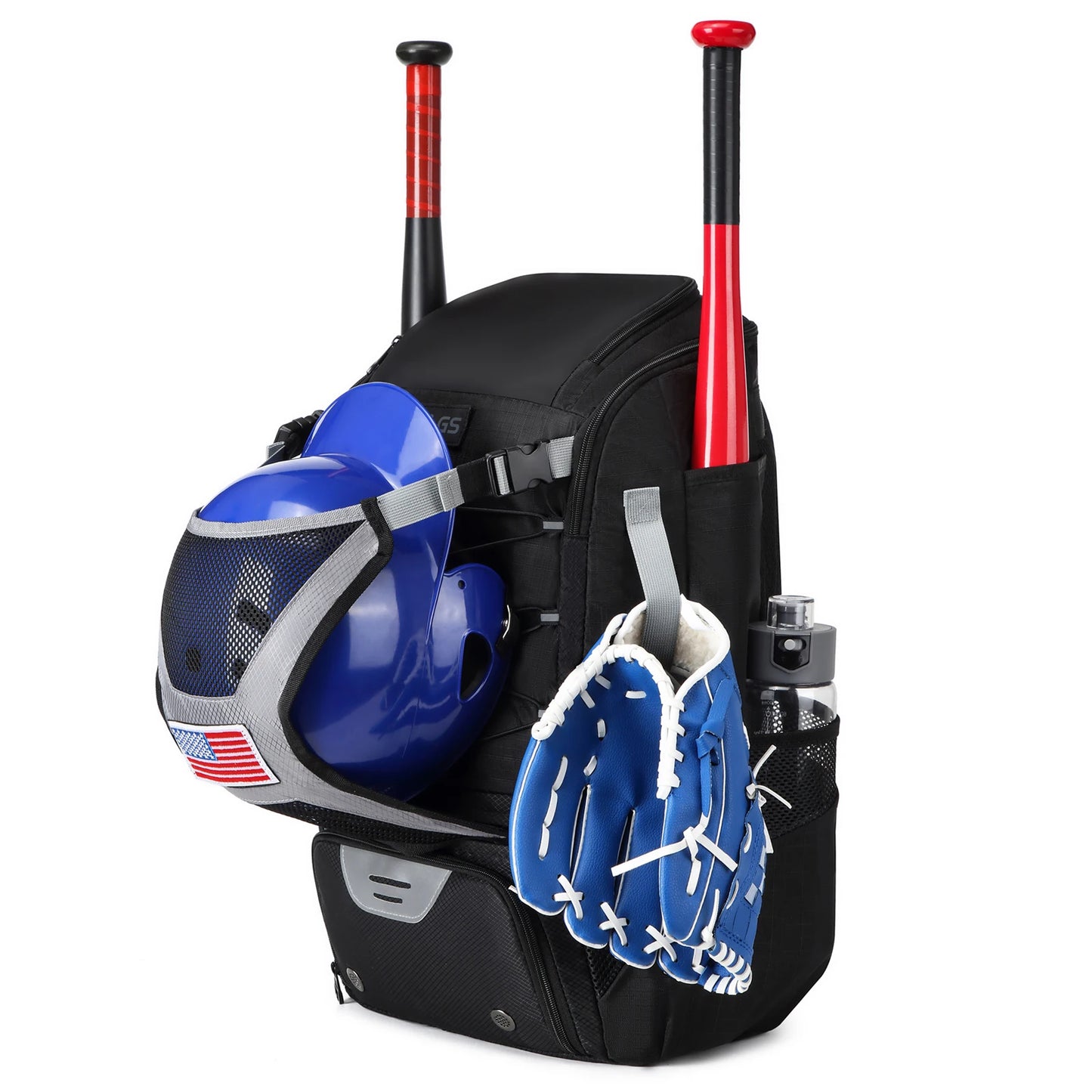 Youth Baseball Softball Backpack - Large Capacity Equipment Bag with Shoe Compartment