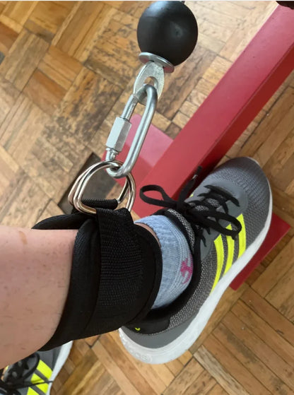 Professional Cable Ankle Straps - Double D-Ring Ankle Cuffs for Gym Workouts