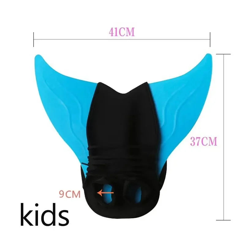 Mermaid Monofin Swimming Flipper for Training & Recreation - Adult & Kids Sizes Available
