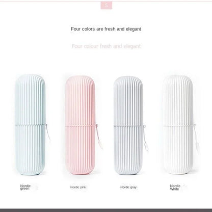 Portable Travel Toothbrush Storage Cup - Compact Bathroom Organizer Case
