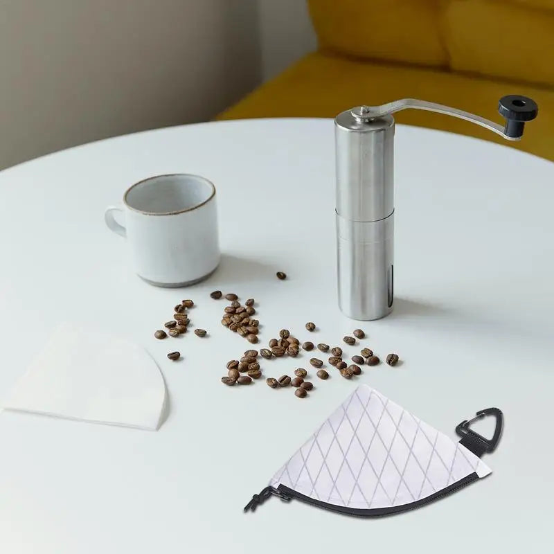 Waterproof Coffee Filter Storage Pouch - Dustproof Reusable Bag for Home, Camping & Hiking