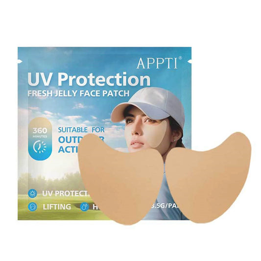Golf Sunscreen Face Patches - Anti-Sweat Moisturizing UV Protection Stickers for Summer Outdoor Sports (5/10 Pairs)