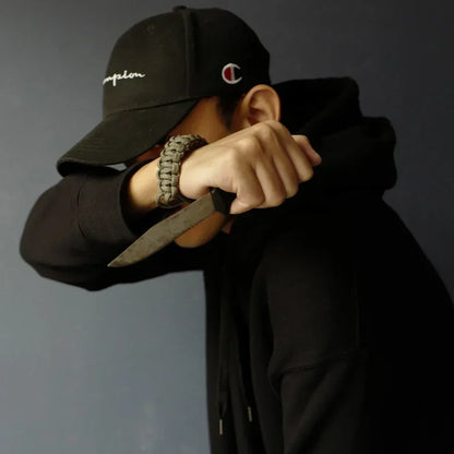 Adjustable 550 Paracord Survival Bracelet - Emergency Parachute Cord for Outdoor Camping & Hiking