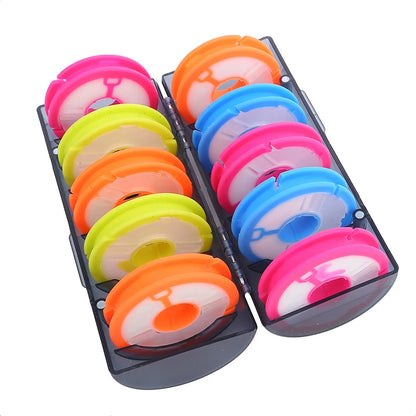 Professional Fishing Line Organizer Box - Multi-Spool Winding Board with Storage