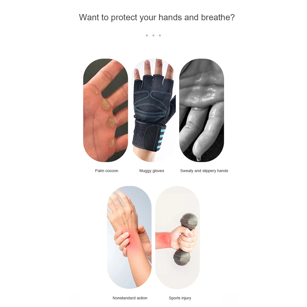 Premium Leather Weight Lifting Gloves - Palm Protection for Men & Women - Fitness Training Grips for Weightlifting, Pull-Ups & Gymnastics