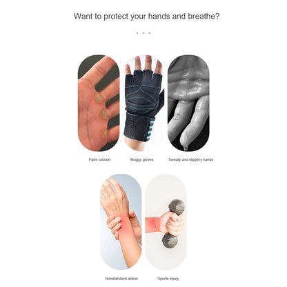 Premium Leather Weight Lifting Gloves - Palm Protection for Men & Women - Fitness Training Grips for Weightlifting, Pull-Ups & Gymnastics
