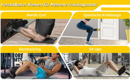Nordic Hamstring Curl Strap, Suitable for Leg, Abdomen, and Back Training, Portable, Sports Fitness Accessories