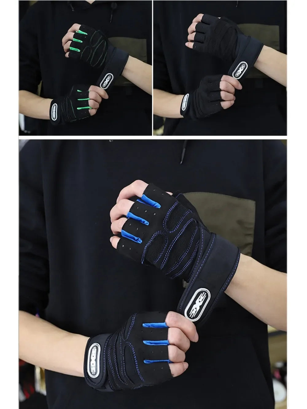 Half-Finger Performance Training Gloves with Wrist Support