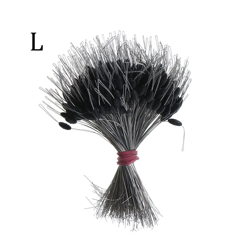 Professional Fishing Float Set - 300pcs Silicone Oval Bobber Stoppers with Anti-Strand Technology