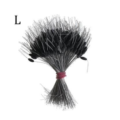 Professional Fishing Float Set - 300pcs Silicone Oval Bobber Stoppers with Anti-Strand Technology
