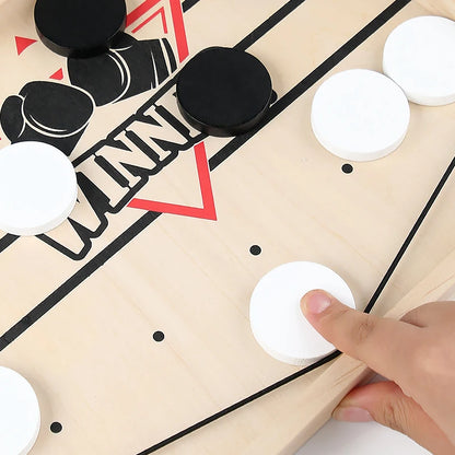 Fast-Paced Table Hockey Desktop Battle Game - Interactive Parent-Child Chess Board Puzzle Sling Toy for Children Party Winner