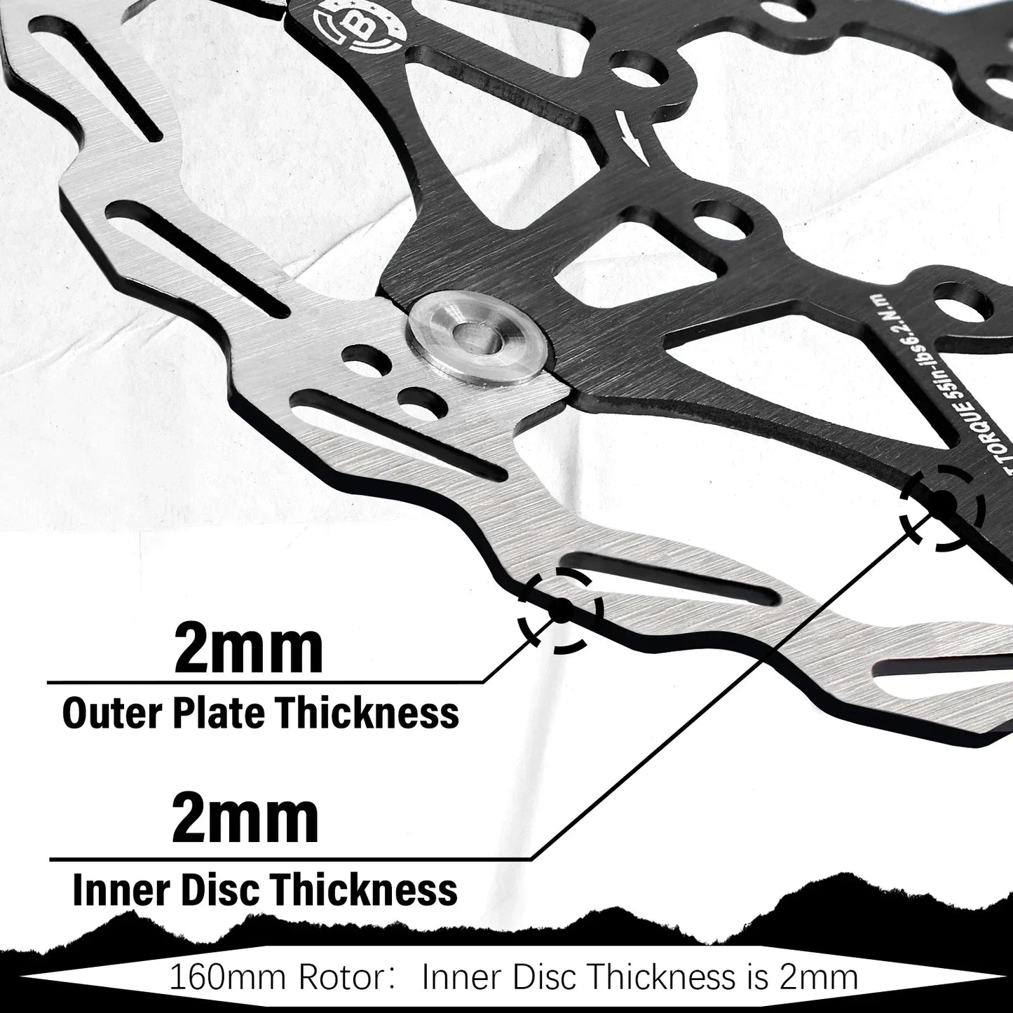 Floating Disc Brake Rotor - 160mm/180mm/203mm MTB & Road Bike - Ultralight Heat Dissipation Design