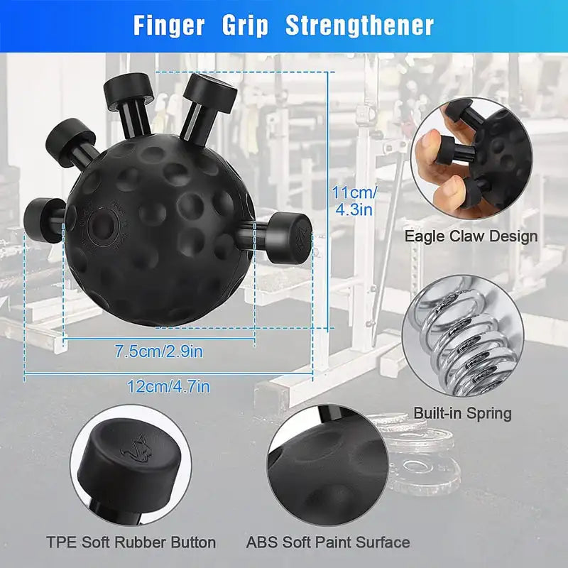 Five-Finger Hand Exerciser - Strengthening Grip Trainer for Rock Climbing & Hand Clamp Training