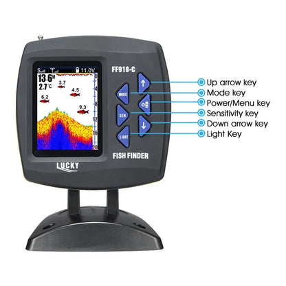 Wireless Fish Finder - 980ft Range 45° Sonar for Fishing Boats