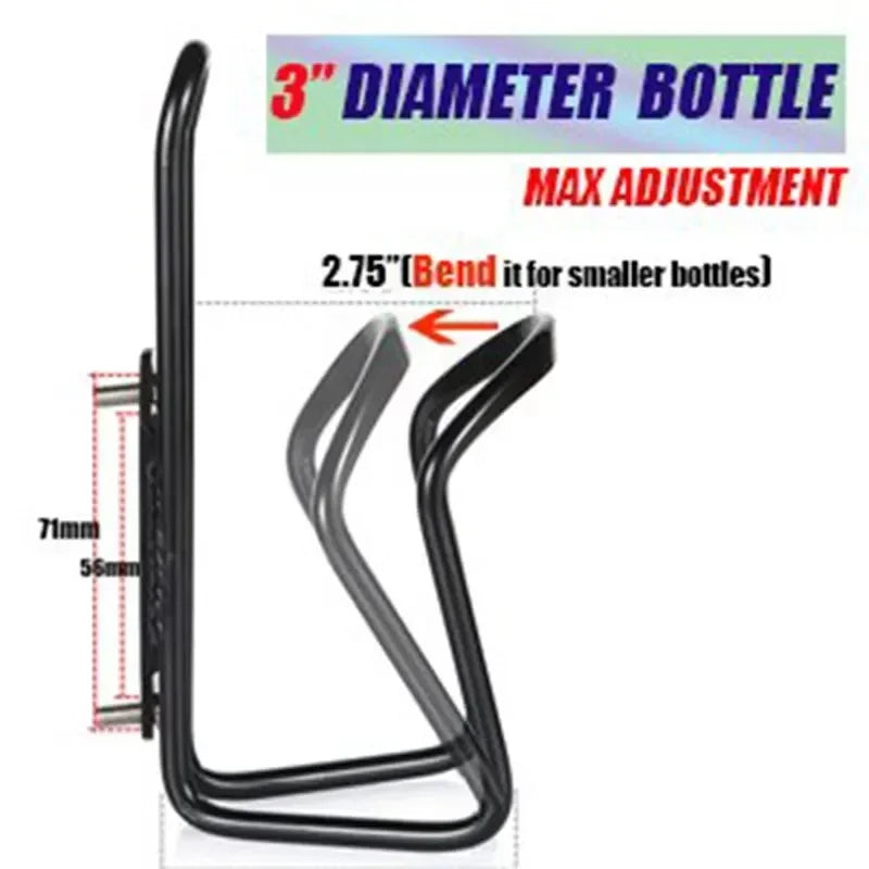 Aluminum Alloy Bicycle Bottle Holder - Lightweight Foldable Cage Mount for Mountain, Road & Folding Bikes - Universal Fit