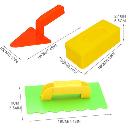 3-Piece Sand Castle Mold Set - Winter Snow & Summer Beach Building Kit for Kids Birthday Gift