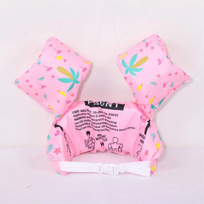 Adjustable Baby Swimming Life Jacket - Cartoon Foam Arm Sleeves with Safety Float Ring for Pool Training