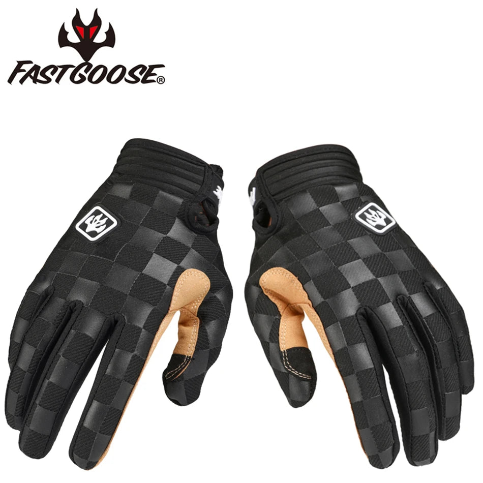 FASTGOOSE Retro Rider Motocross Racing Gloves - Off-Road Motorcycle MTB BMX ATV Cycling Gloves