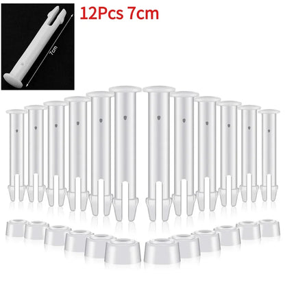 Intex Pool Joint Pin Replacement Set - 12/24 Piece Plastic Lock Pins with Rubber Seals for Round Metal Frame Swimming Pools