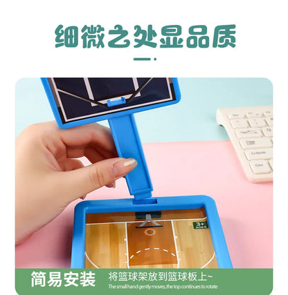 Mini Basketball Shooting Game - Desktop Basketball Hoop Toy for Kids & Family (Indoor Educational Game, 18x12cm)
