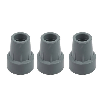 Heavy Duty Rubber Walking Stick Ferrule - Metal End Cap Cover for Canes, Crutches & Hiking Sticks (1-3 Pack)