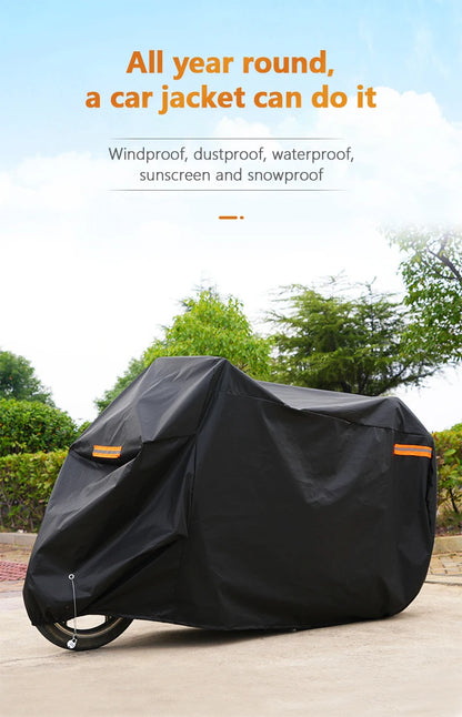 Universal Motorcycle Cover - Waterproof Oxford Fabric with UV Protection, Dustproof & Sunshade for Outdoor Motorbike Storage
