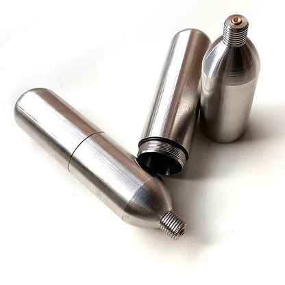 33g Refillable CO2 Cartridge - Multi-Purpose Gas Cylinder for Athletic Equipment & Emergency Gear