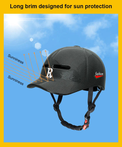 GUDOOK Baseball Cap Style Bicycle Helmet - Adjustable Adult Mountain & Road Bike Helmet with Peak