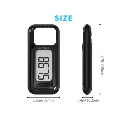Large Display 3D Pedometer - Accurate Step Counter with Clip & Lanyard for Men, Women & Kids