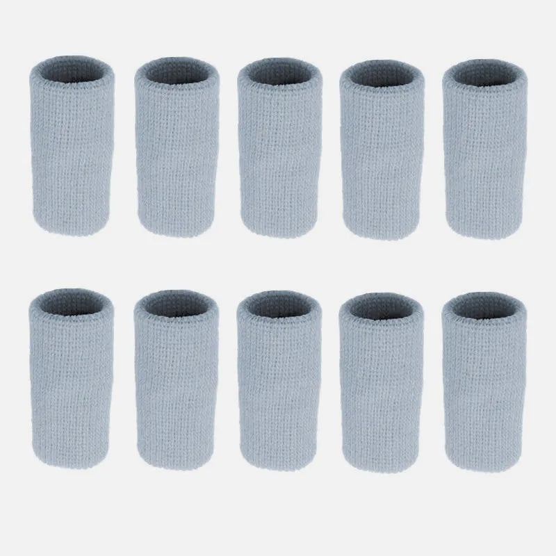 Athletic Finger Support Sleeves - 10 Pack Compression Guards for Basketball, Volleyball, Gym & Sports