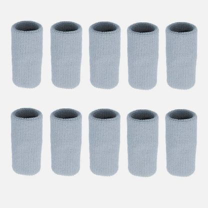 Athletic Finger Support Sleeves - 10 Pack Compression Guards for Basketball, Volleyball, Gym & Sports