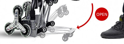 GIANXI Aluminum Alloy Folding Shopping Cart - Lightweight Stair Climbing Grocery Trolley