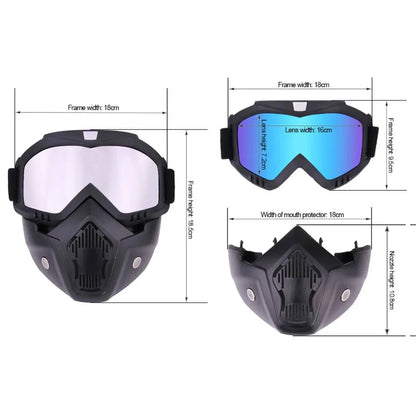Full Face Tactical Protection Mask - Windproof Helmet for Motorcycle Racing, Off-Road, Skiing, Cycling & Outdoor Sports
